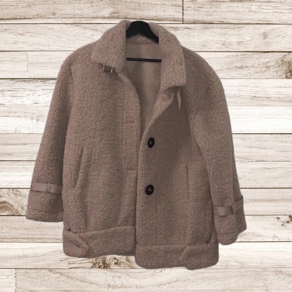 Elegant Cream Teddy Jacket for Women - Picture 1 of 3